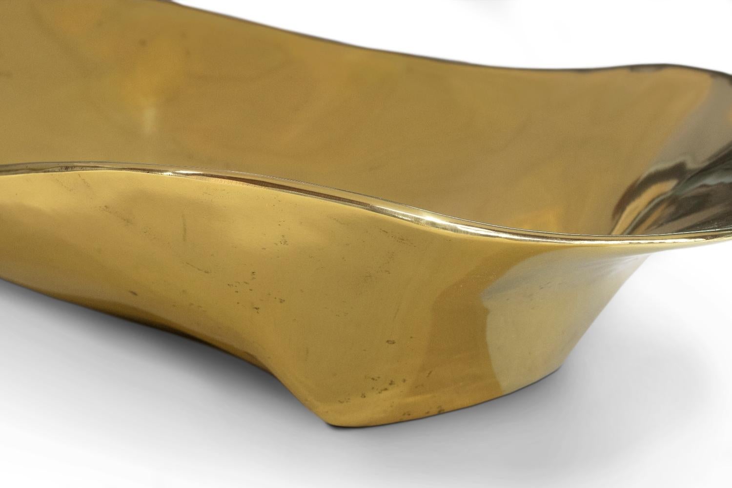 Portuguese Modern Lapiaz in Casted Brass Vessel Sink by Maison Valentina For Sale