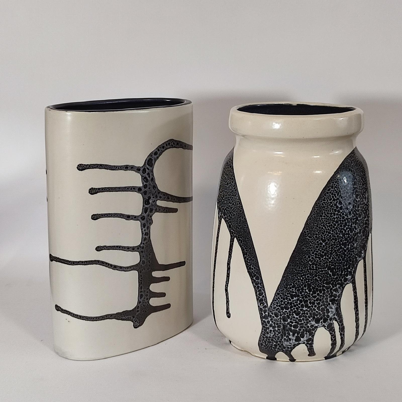 Zebra-Keramikvasen von Lapid Israel (Israelisch) im Angebot