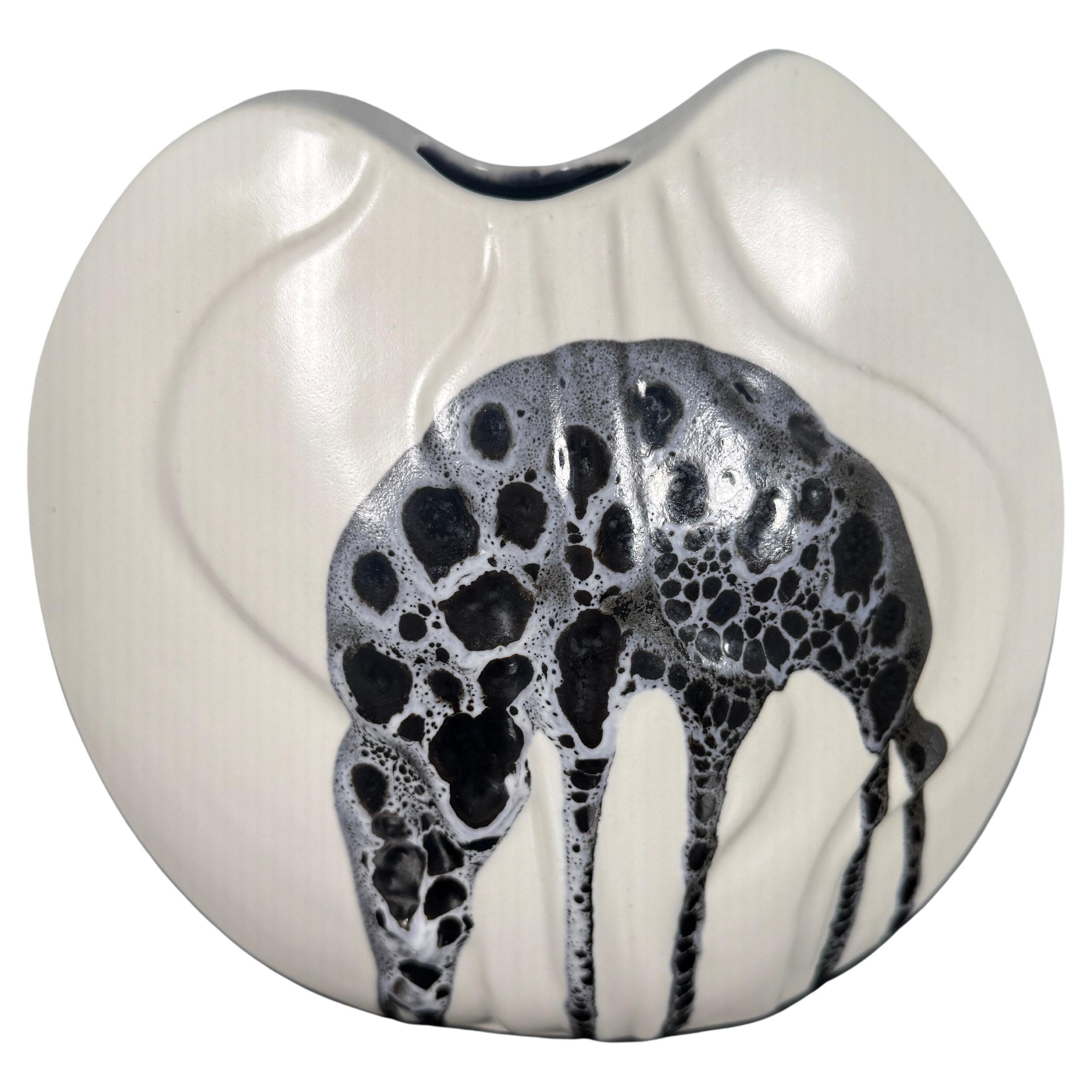 Vaso in ceramica dipinto a mano Lapid Pottery, metà secolo, Israele 1970 in vendita