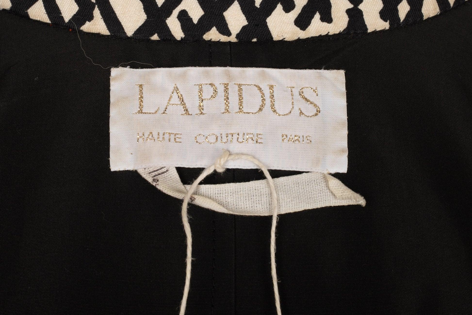 Lapidus White Wild Silk Coat Haute Couture, 1995 For Sale 4