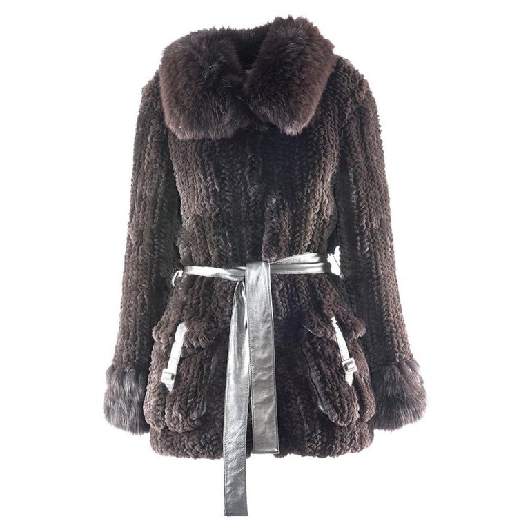 Byte Giuliana Teso Lapin fur coat size 40 For Sale at 1stDibs