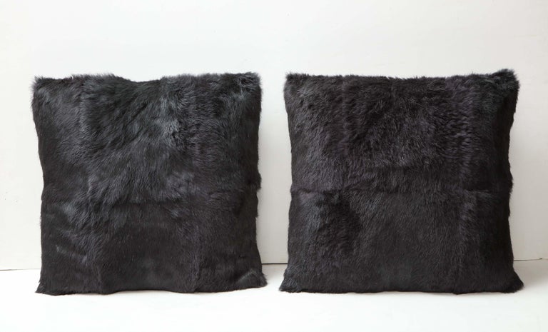Modern Lapin Pillow in Anthracite Color For Sale