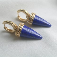 Lapis & 18k Gold Drop Earrings