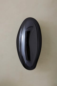 Lapis 21 Sculptural Smoke Mirror with Handblown Glass by Homa