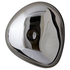 Lapis 8 Skulpturaler Silberspiegel mit mundgeblasenem Glas von Homa