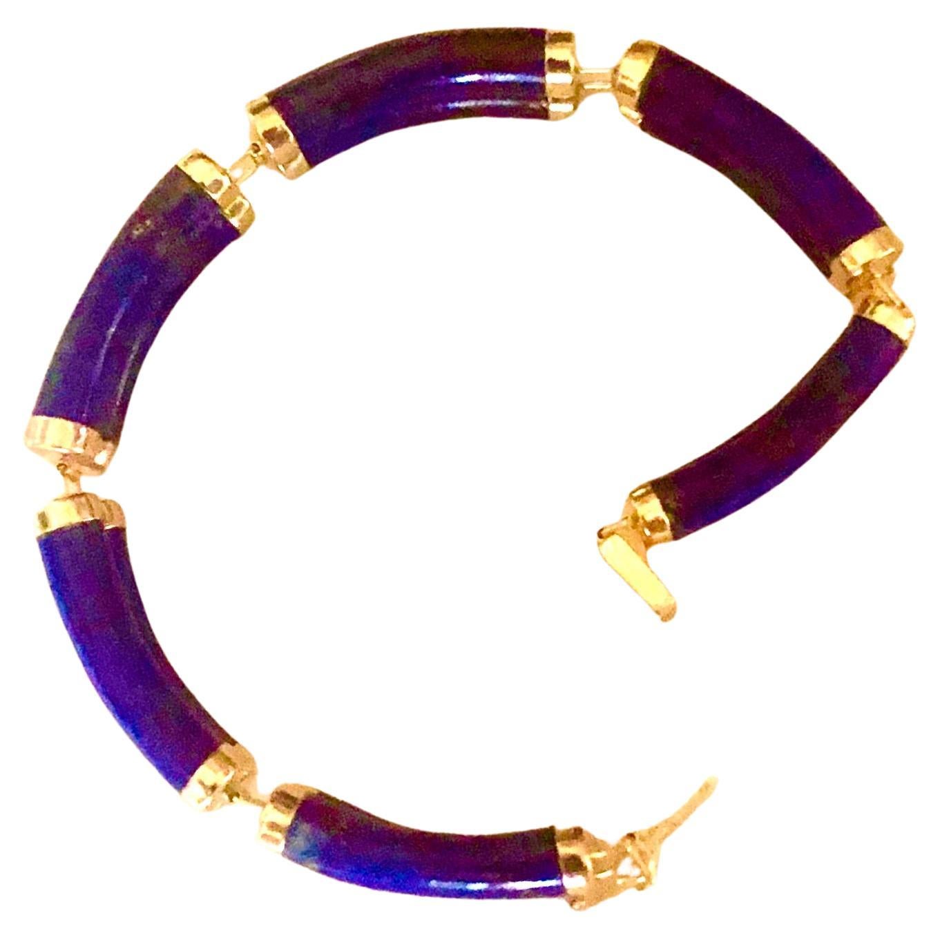 Lapis and 14kt. gold bracelet