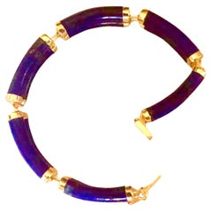 Lapis and 14kt. gold bracelet