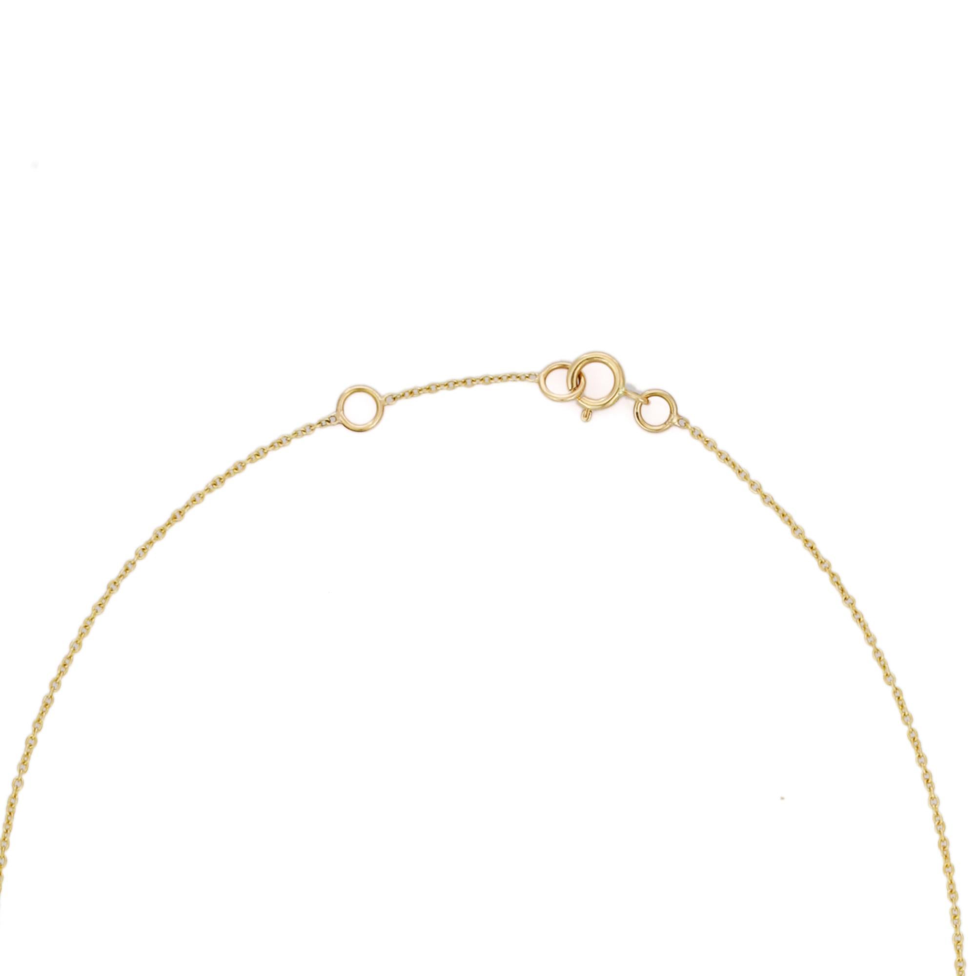 Pear Cut Lapis and Chalcedony Pendant Necklace in 18K Yellow Gold For Sale