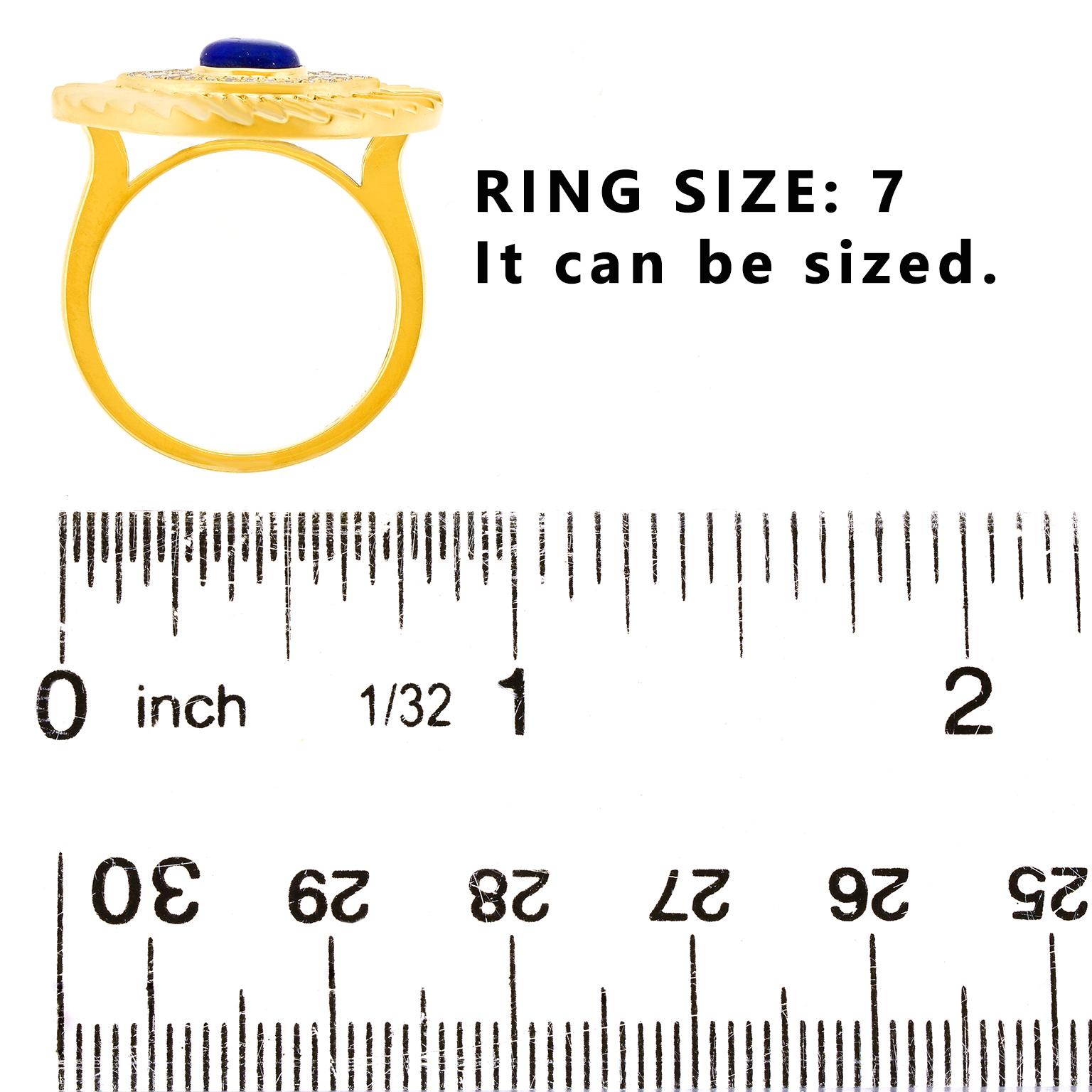 Lapis und Diamant Böses Auge Ring von Doves by Doron Paloma im Angebot 1