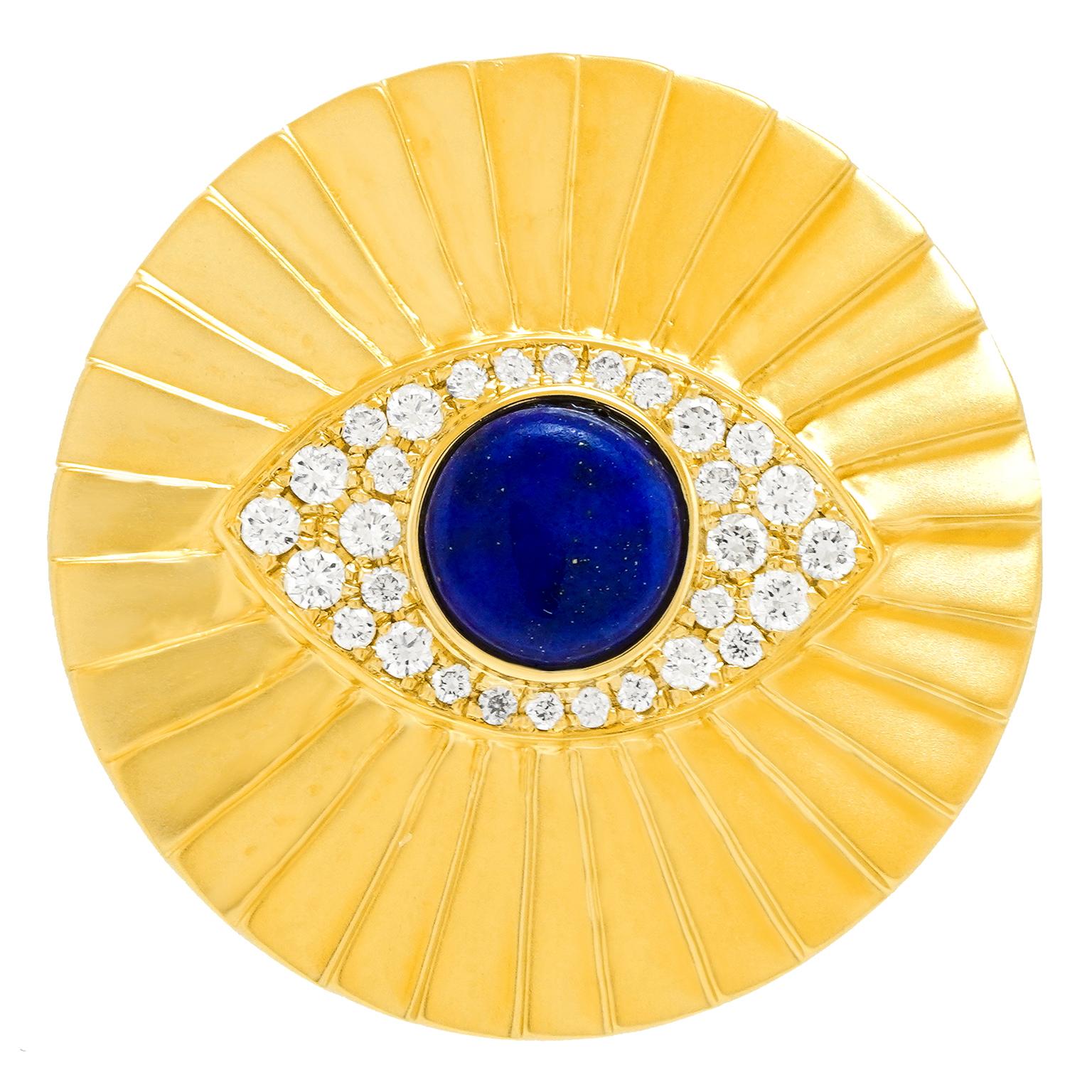 Lapis und Diamant Böses Auge Ring von Doves by Doron Paloma im Angebot 4