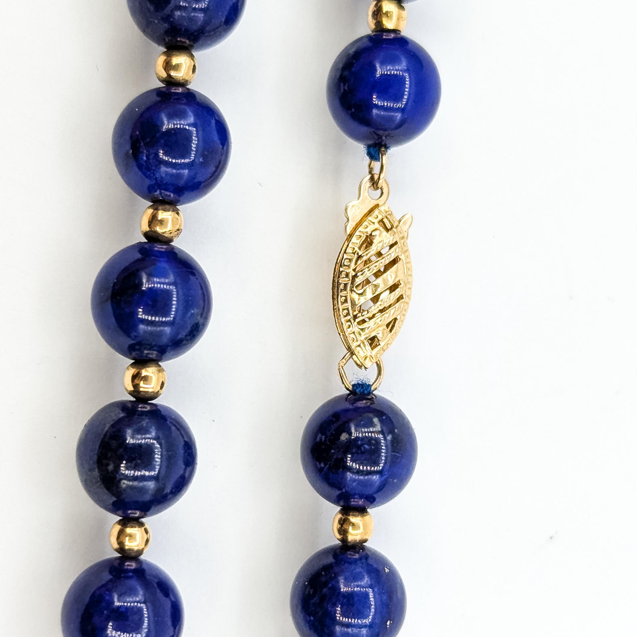Donna Collana di perle di lapis in oro giallo 14k in vendita