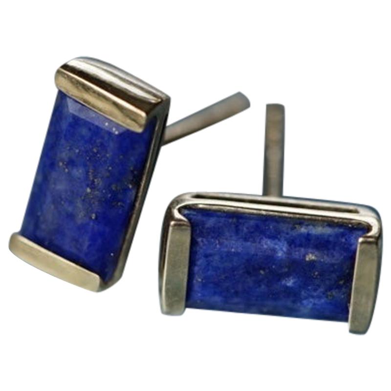 Lapis Bonbon Stud Earrings