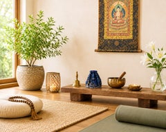 Lapis Buddha Statue in Bodhi Alcove Natural Lapis Lazuli