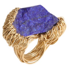 Lapis Cocktail and Statement Ring