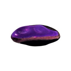 Specchio scultoreo in Lapis Cynober con vetro soffiato a mano di Homa