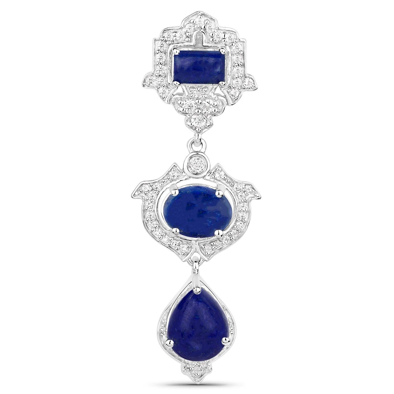 Orecchini pendenti in Lapis Topazio Bianco 9,3 Carati A. Silver In condizioni ottime in vendita a Punta Gorda, FL