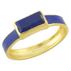 Lapis Enamel Ring