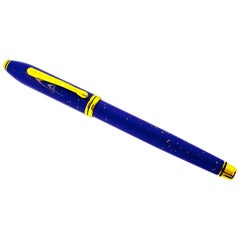Lapis Fountain Pen by Cross with 18 Karat White and Yellow Gold, circa 1995