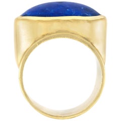 Lapis Gold Cocktail Ring