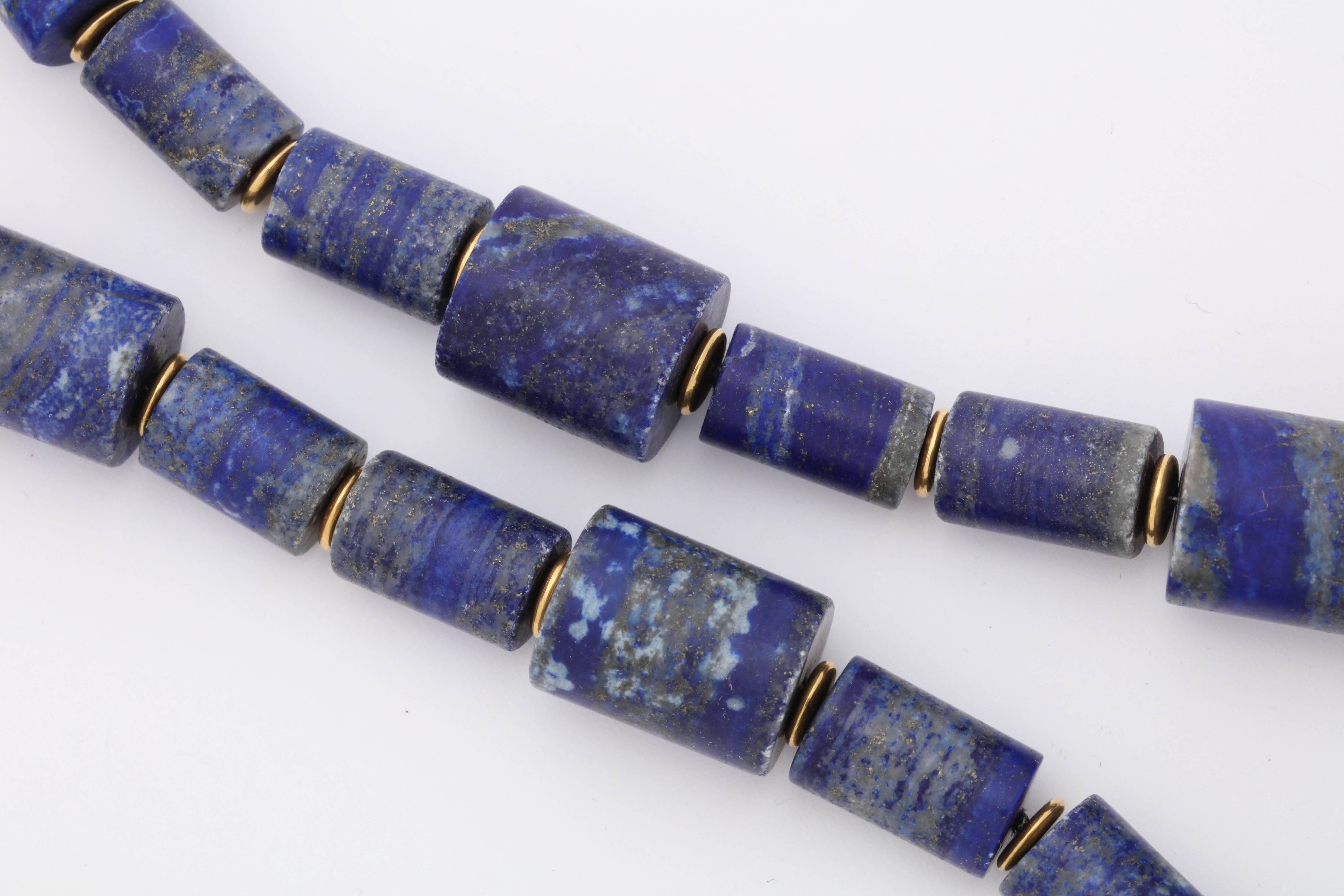 Lapis Gold Long Chain For Sale 3