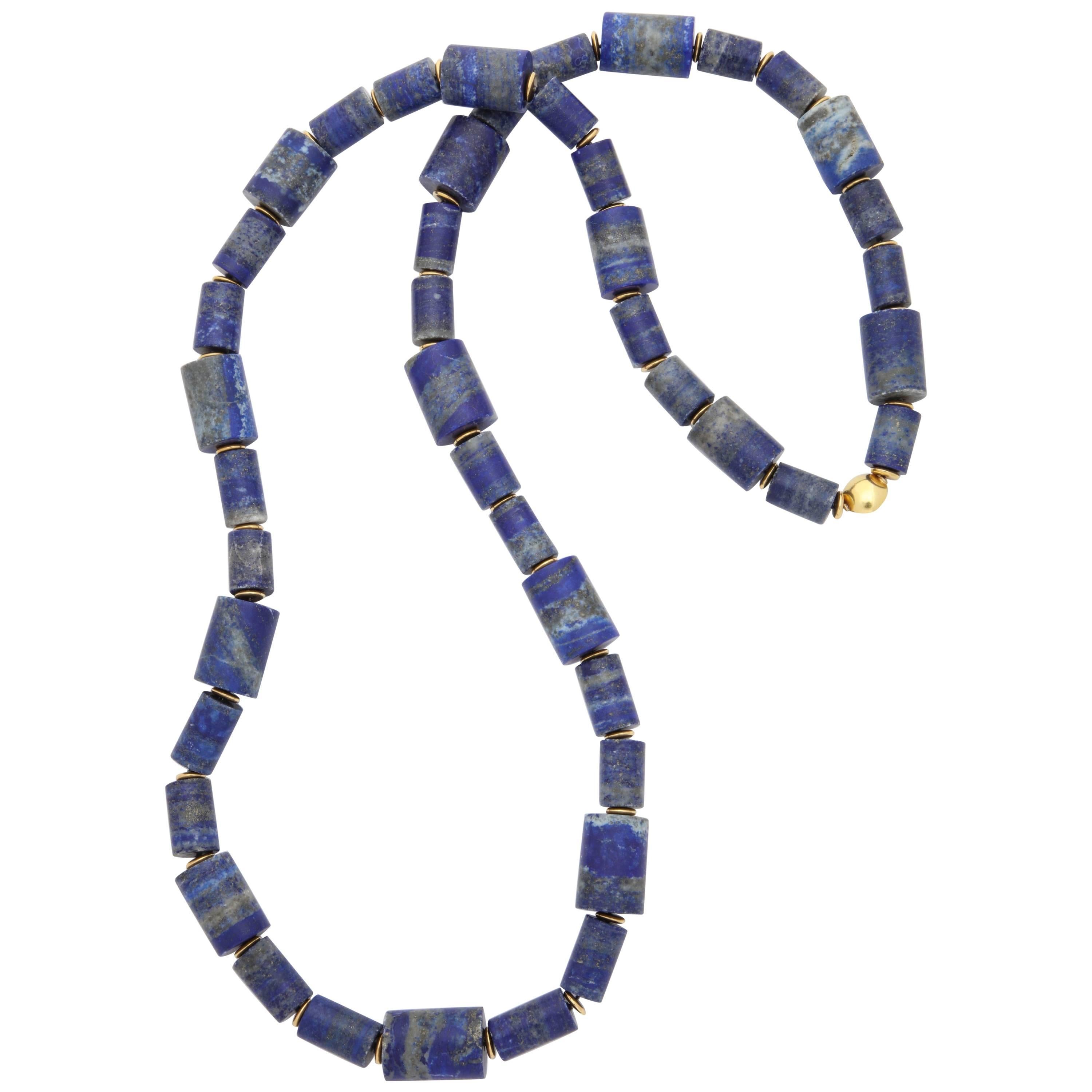 Lapis Gold Long Chain For Sale