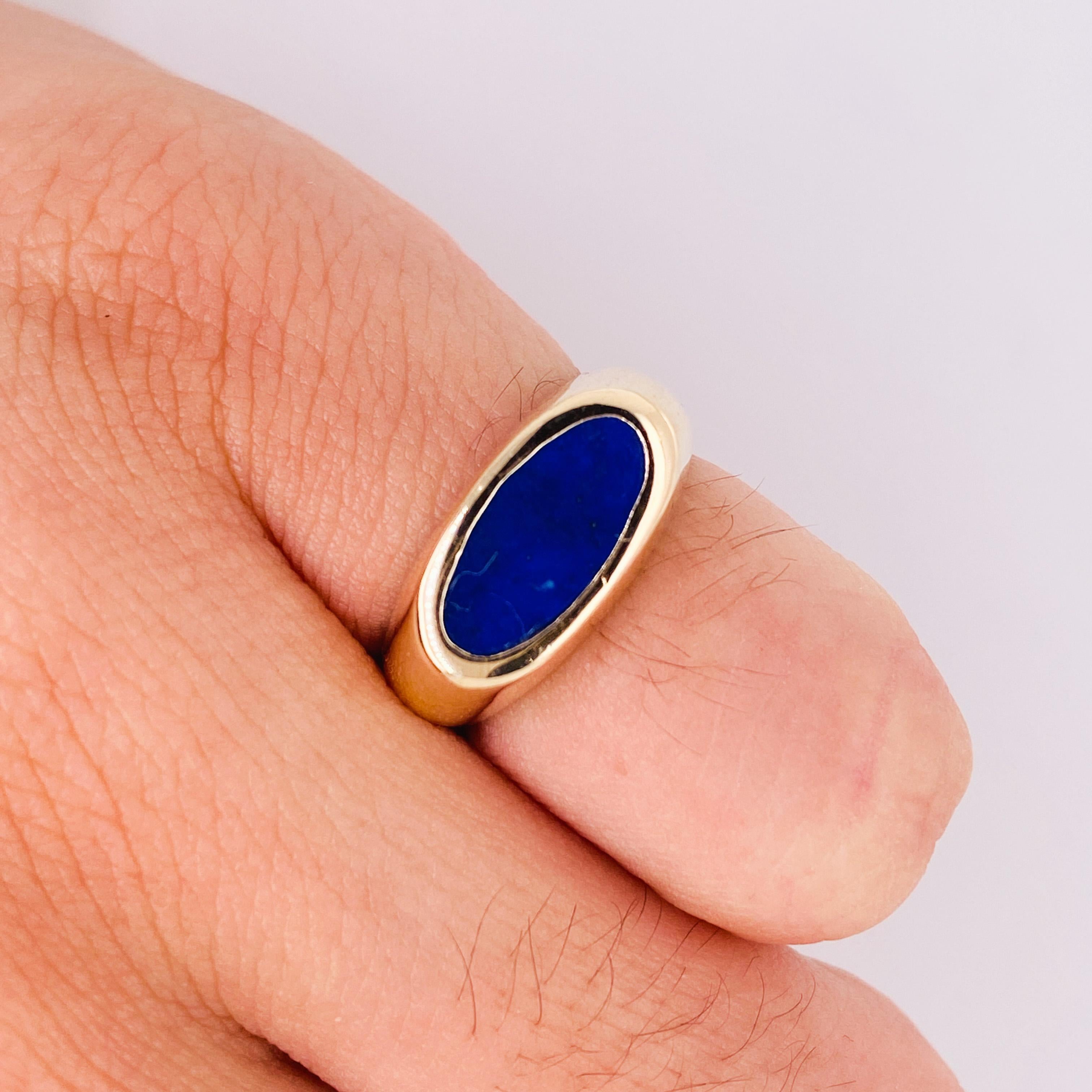 lapis lazuli pinky ring