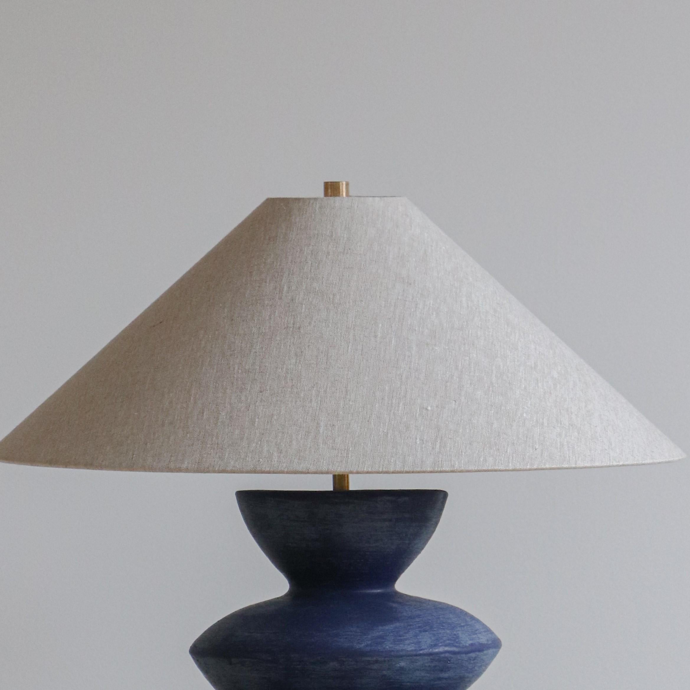 Post-Modern Lapis Janus Table Lamp by  Danny Kaplan Studio For Sale