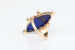 Lapis Lazuli 1970s Dress Ring