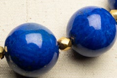 Lapis Lazuli and 18K Gold Beaded Necklace