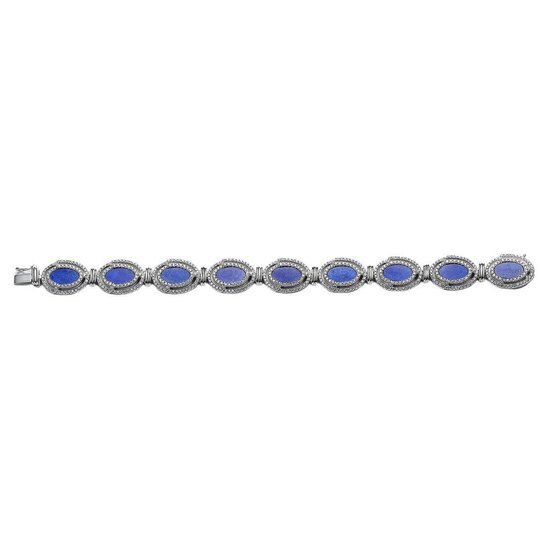 Lapis Lazuli and Diamond Bracelet