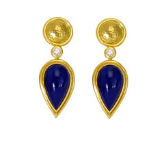 Lapis Lazuli and Diamond Earrings