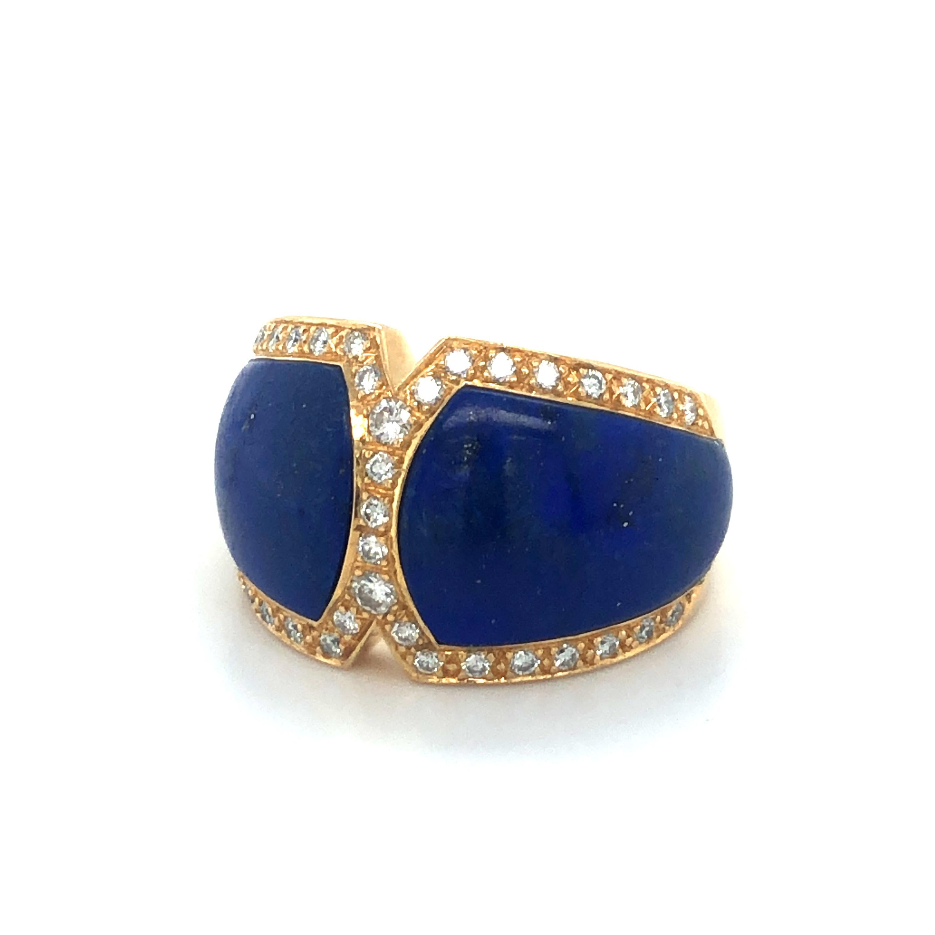 lapis lazuli diamond ring