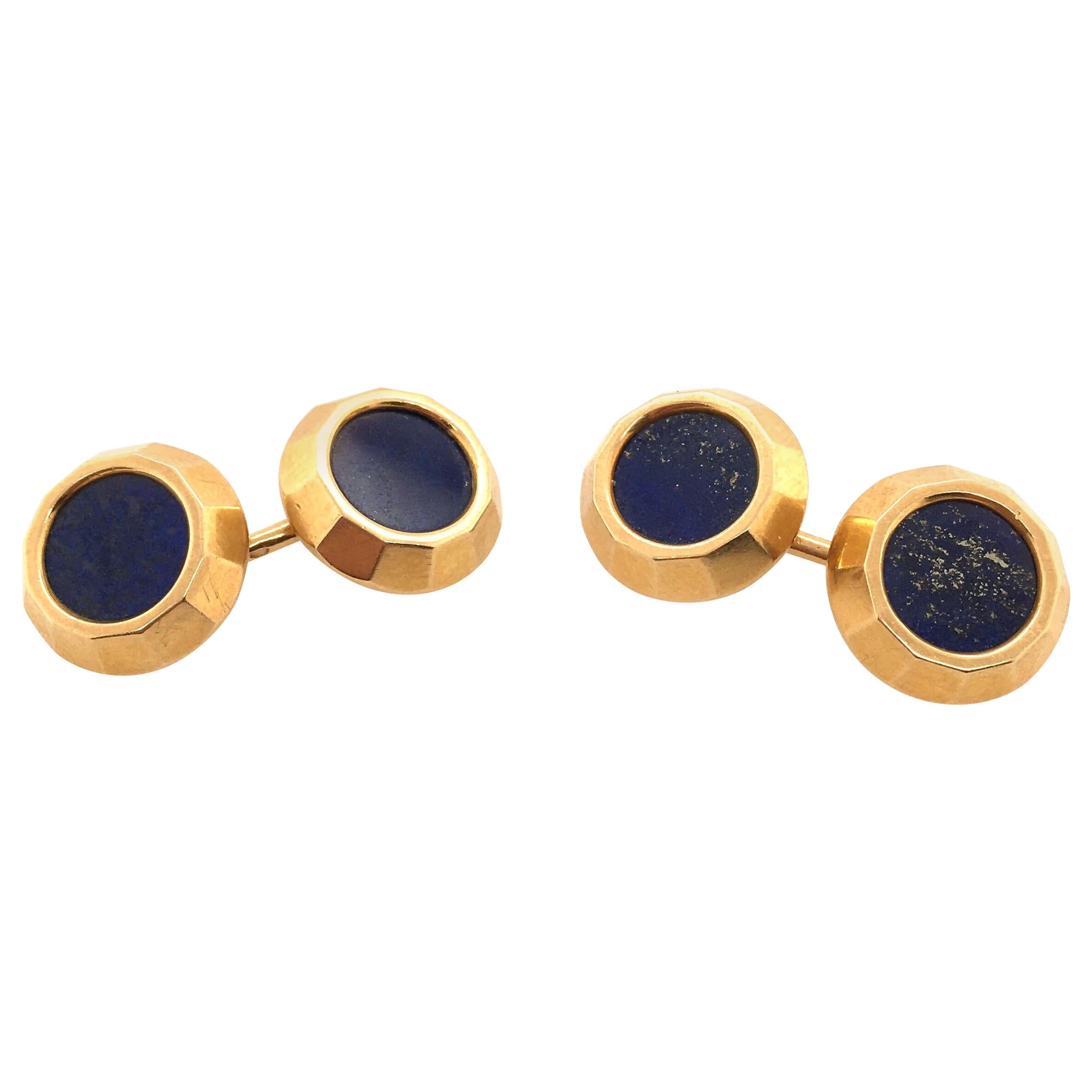 Lapis Lazuli and Gold Cufflinks