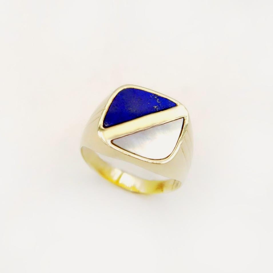 lapis lazuli signet ring mens