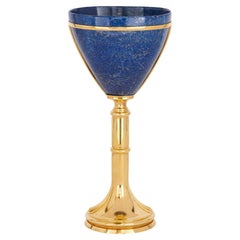 Vintage Lapis Lazuli and Vermeil Vase Attributed to Asprey