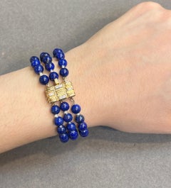 Lapis Lazuli Bead and Pearl Bracelet
