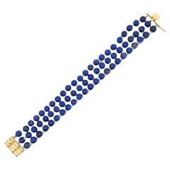 Lapis Lazuli Bead and Pearl Bracelet