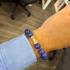 Lapis Lazuli Bead with Diamond Rondelles 18K Yellow Gold Necklace & Bracelet Set