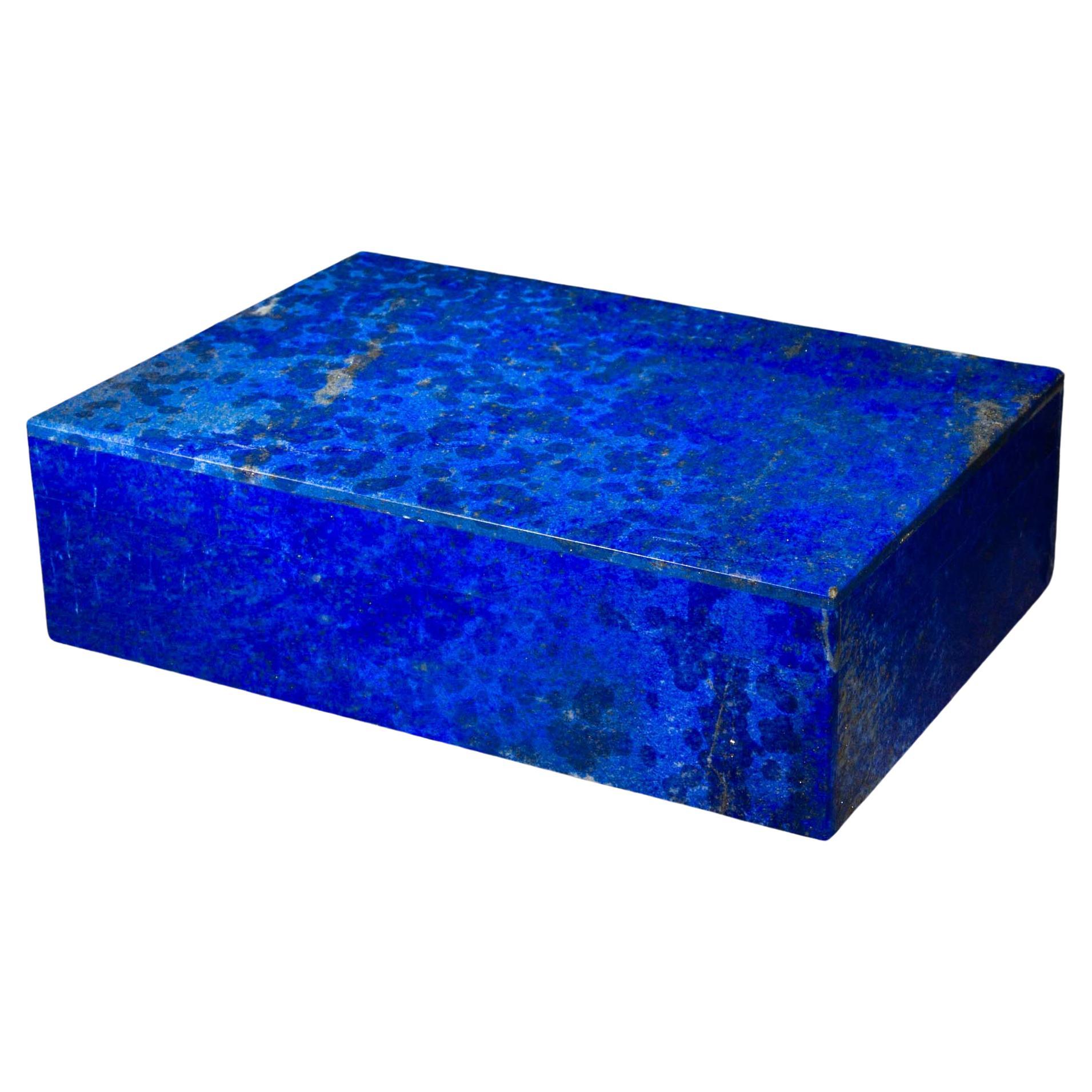 Boîte à charnières en lapis-lazuli, 6" (en anglais)