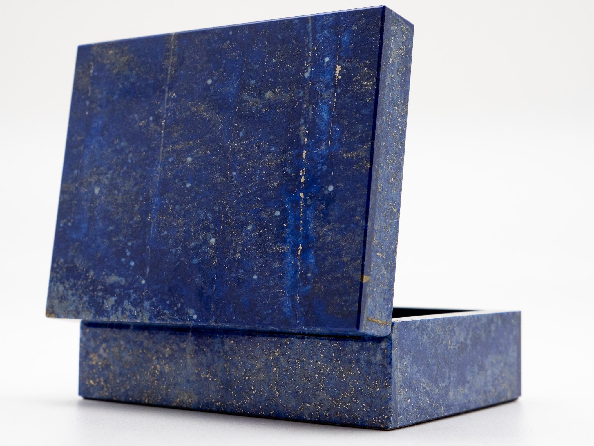 Grand Tour Lapis Lazuli Box with Hinged Lid