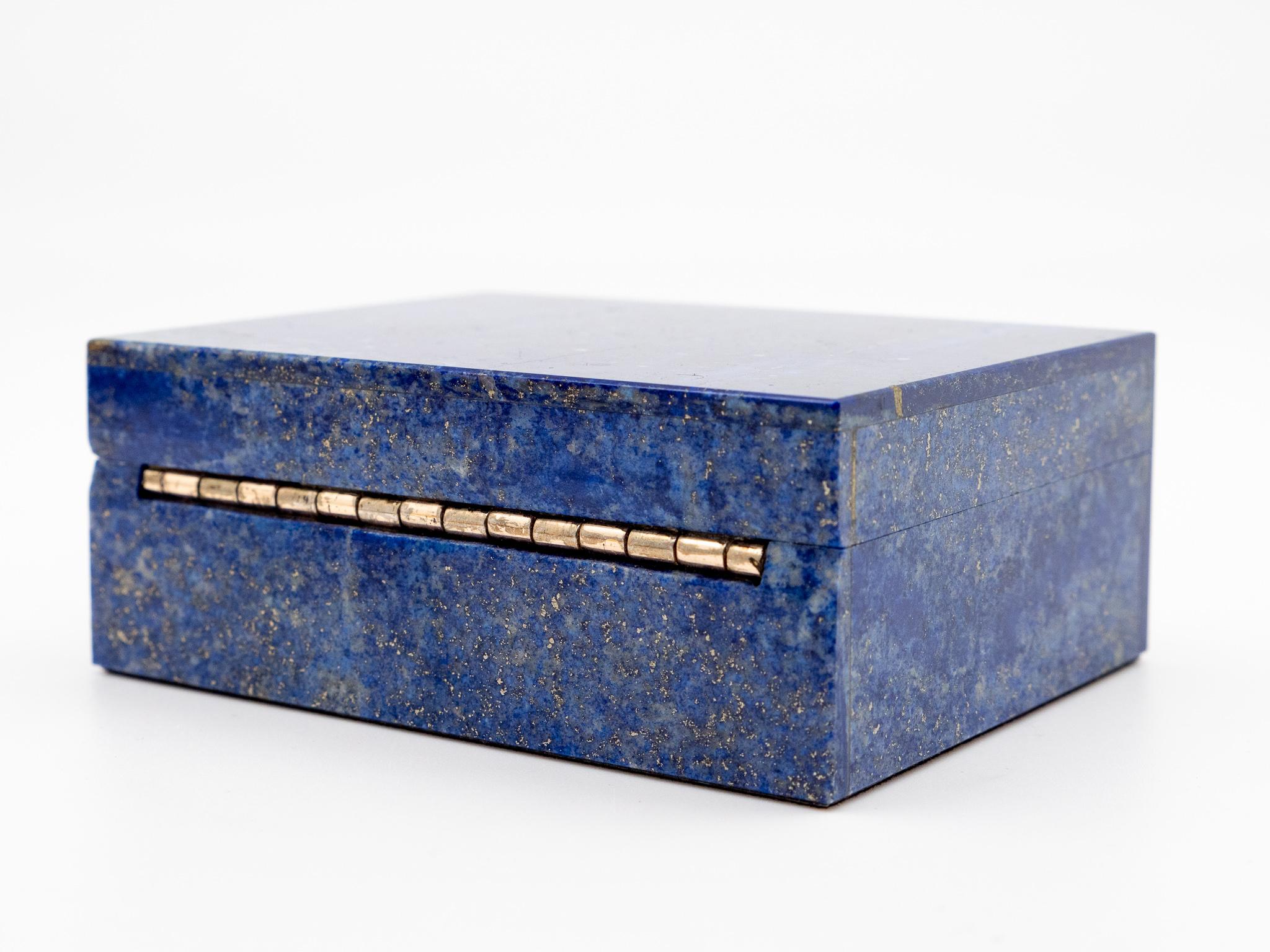 Indian Lapis Lazuli Box with Hinged Lid