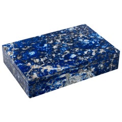 Sodalite Box with Hinged Lid