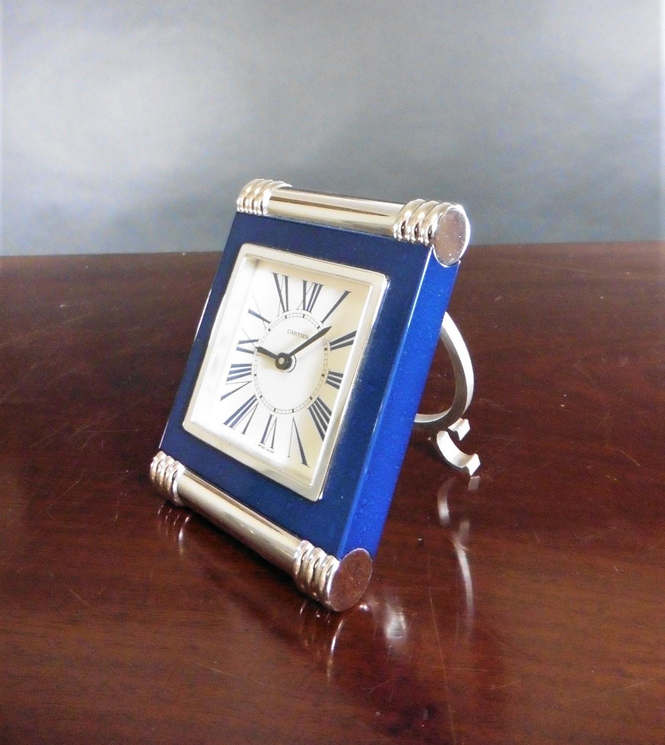 vintage cartier travel clock