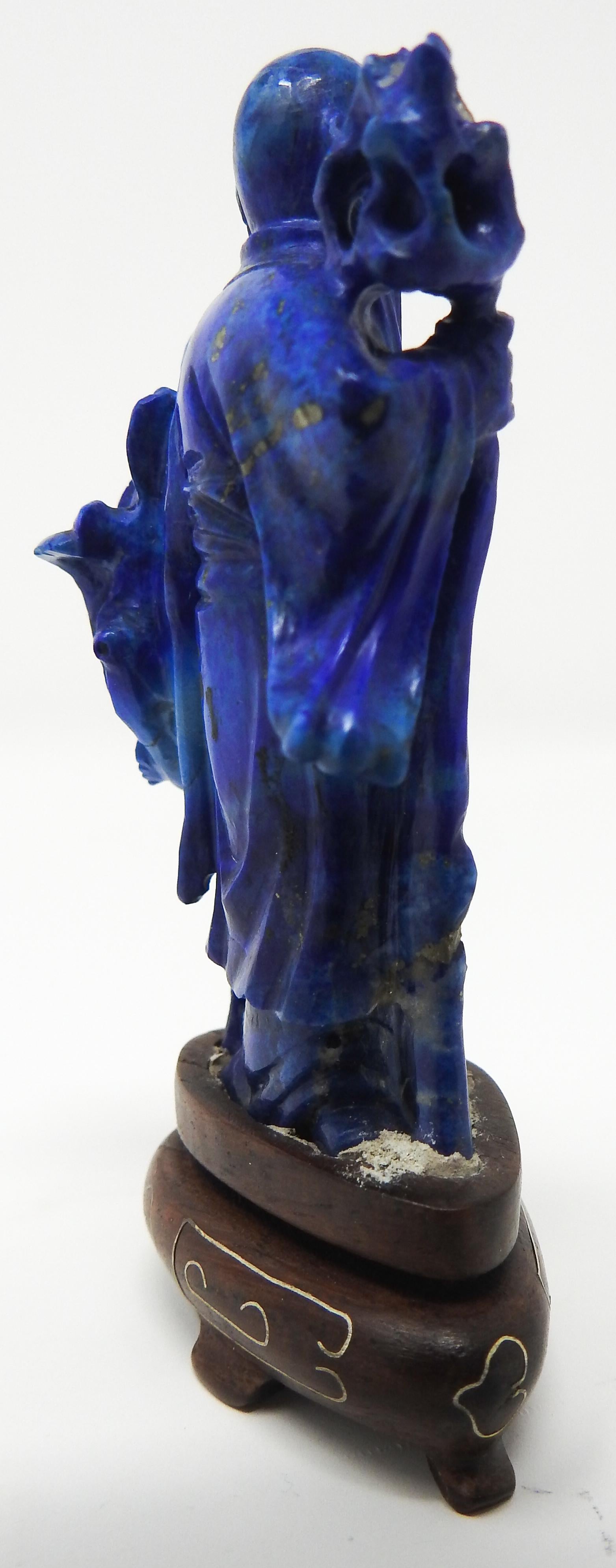 Lapis Lazuli Chinese Shou Lao Figure For Sale 5