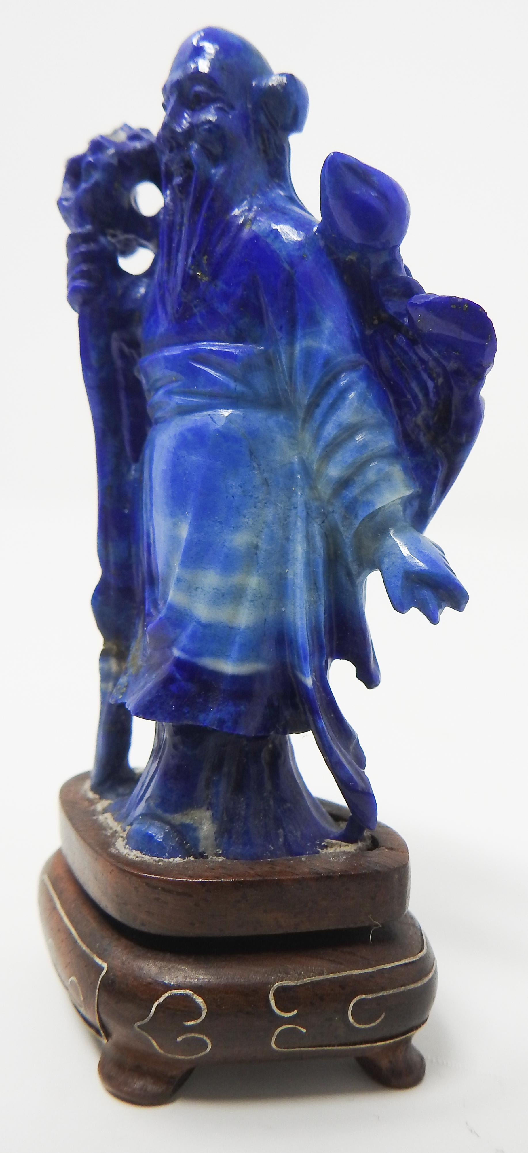 Lapis Lazuli Chinese Shou Lao Figure For Sale 2