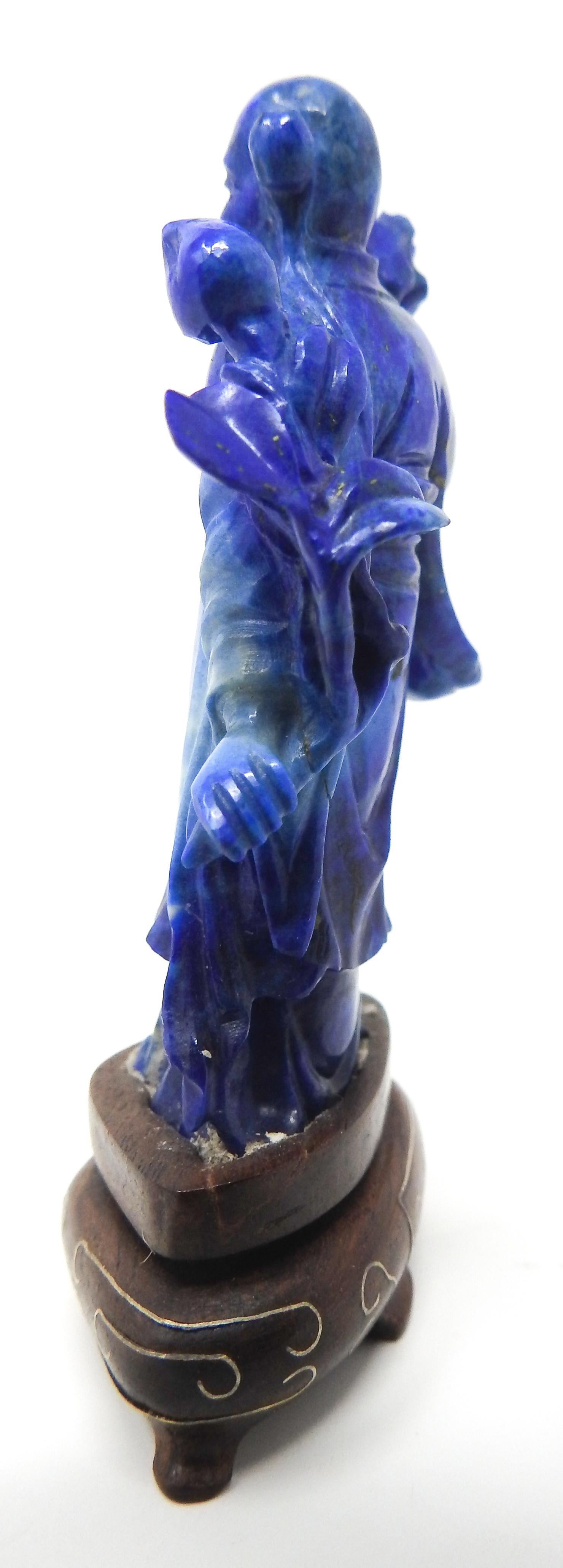 Lapis Lazuli Chinese Shou Lao Figure For Sale 3