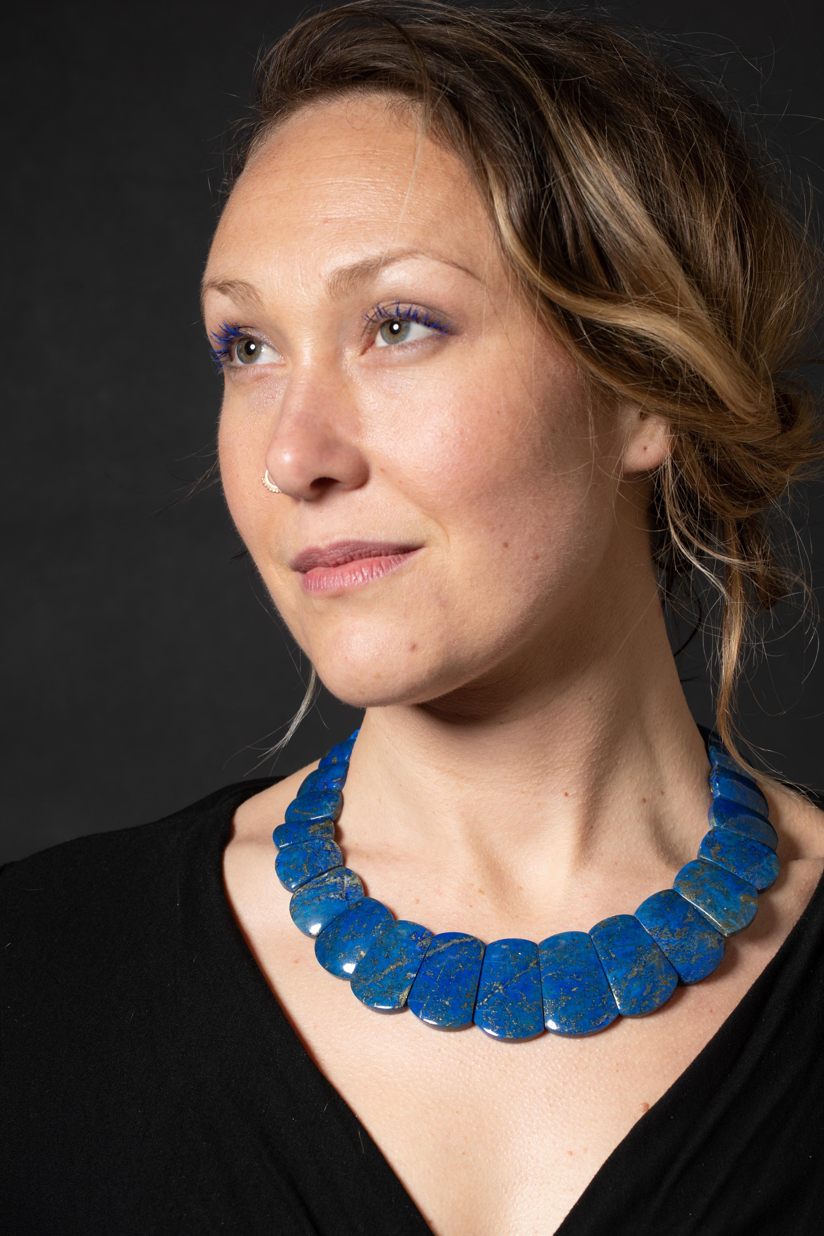 lapis lazuli choker necklace