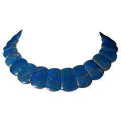 Lapis Lazuli Choker Beaded Necklace