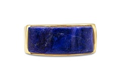 Lapis Lazuli Curved Bar Ring