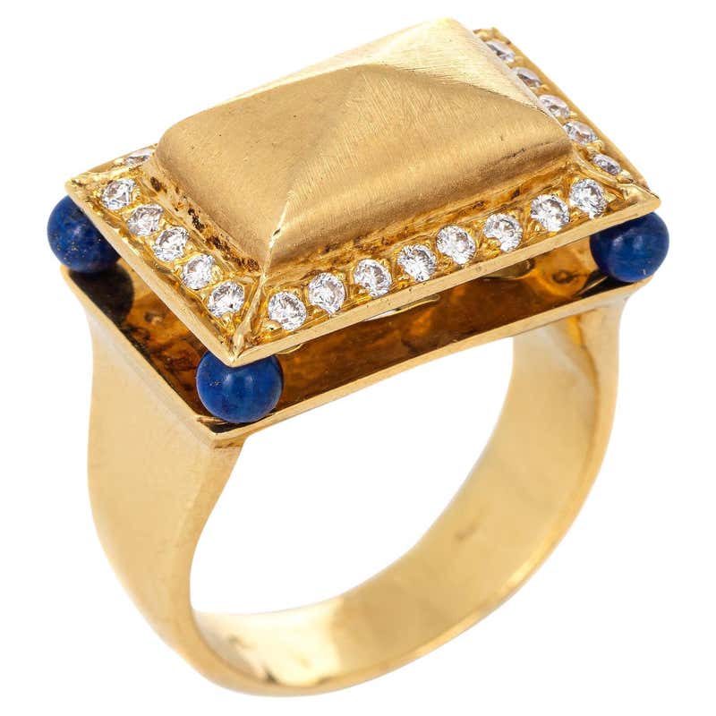 Gold Indian Temple Ring at 1stDibs
